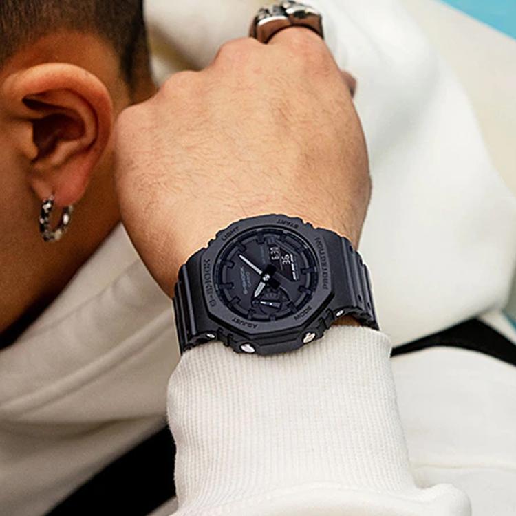 Casio Унисекс Серия Парных Наручных Часов Черные GA-2100-1A1+GMA-S110SR-7AER