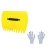 1-Set Large Green Garden & Yard Leaf Scoops - Durable Plastic Hand Rakes with Zippered Bag for Efficient Leaf Collection, Perfec