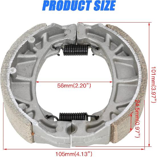 YOXUFA Mini Bike Brake Lever Kit Drum Brake Cable Shoes Replacement For Coleman CT200U CT200U-EX BT200X Baja Warrior Heat MB200 Massimo Axis M200