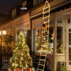 LED Christmas Climbing Ladder Lights with USB Santa and Colorful Stars for Outdoor Decoration