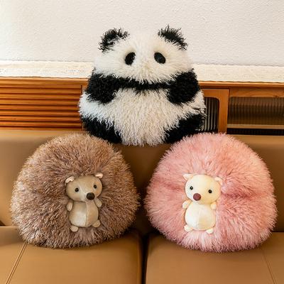 Креативная плюшевая игрушка-кукла панда, мяч-животное, милая детская подушка для сна, подарок девочке
