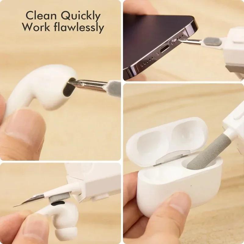 Keyboard 8 In 1 Cleaning Kit Earphones Cleaner Brush for AirPods Computer Tablet Laptop TV Screen Mobile Phone Cleaning Brush