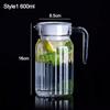 Transparent Water Bottle Heat-resistant Juice Cold Water Bottle New Coffee Milk Pot