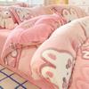 Snowflake Velvet Four-piece Quilt Set Milk Velvet Four-piece Double Quilt Sheet Bed Sheet Machine Washable