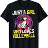 Смешные волейбольные футболки Просто девушка, которая любит волейбол Футболка