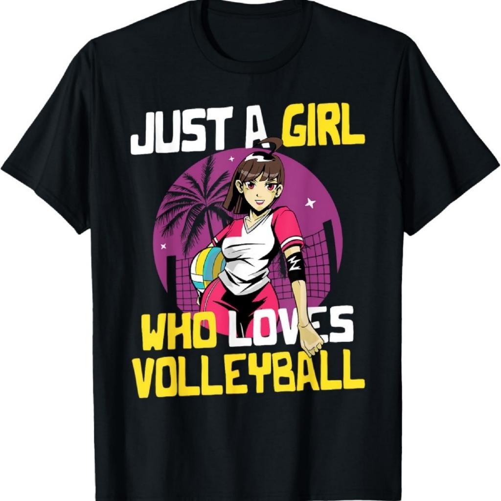 Смешные волейбольные футболки Просто девушка, которая любит волейбол Футболка