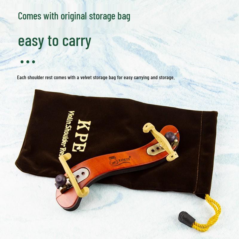 KPE Adjustable Violin Shoulder Rest for 4/4 Violins - Height & Length Adjustable Pad