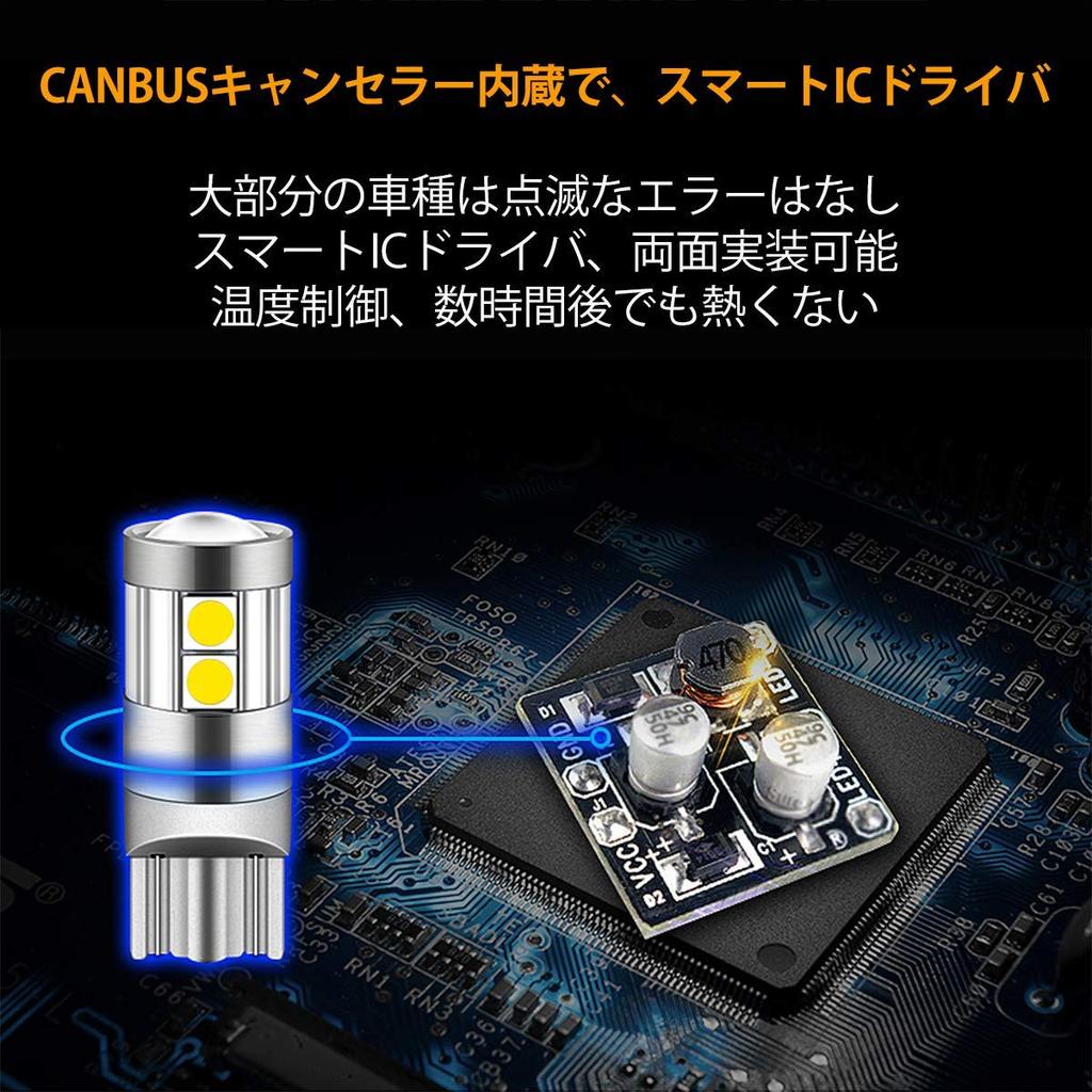 Светодиодная лампа NAKOBO T10 Explosive Light, со встроенным канселлером, совместима с техосмотром, 9 штук, 3030