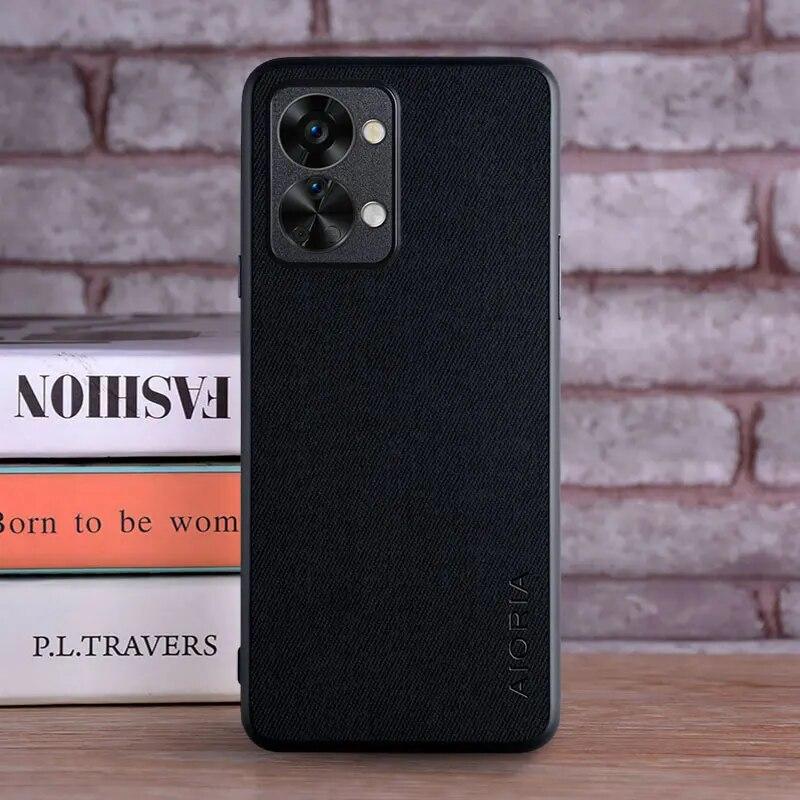 Чехол для OnePlus Nord 2T 5G, роскошный текстильный кожаный чехол из мягкого ТПУ, жесткий чехол для телефона Oneplus Nord 2t