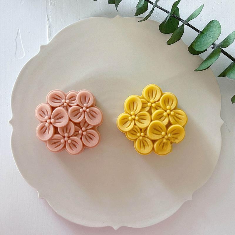 Пластиковые формы для лунных пряников DIY Штампы для лунных пряников Формы для выпечки в форме османтуса Кондитерские гаджеты 3 размера для Праздника середины осени