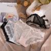 Lace Underwear Women's Ice Silk Breathable Seamless Sexy Briefs Mesh Seducing Pure Cotton Low Waist Triangle Panties