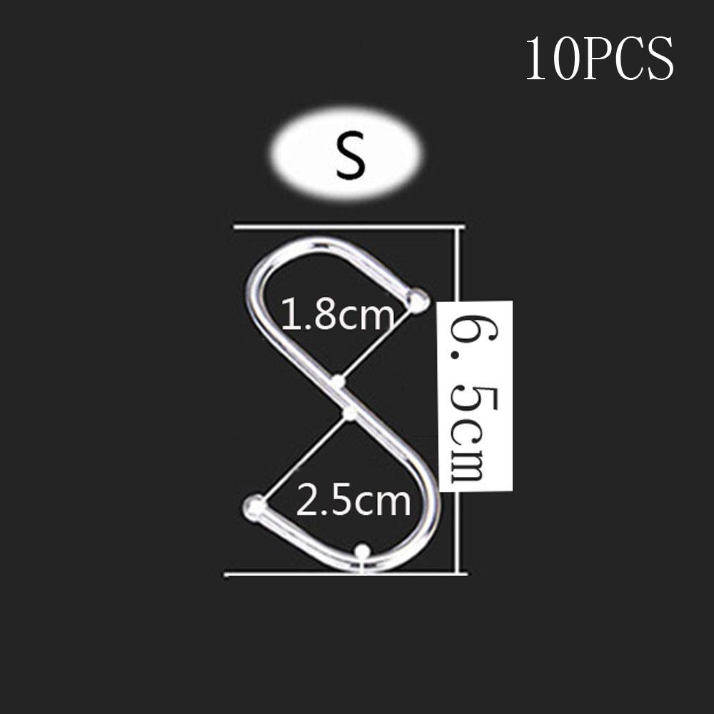 1/5/10Pcs Clothing Home Kitchen Holder S Shaped Hanger Hook Storage Rack Clasps Hooks