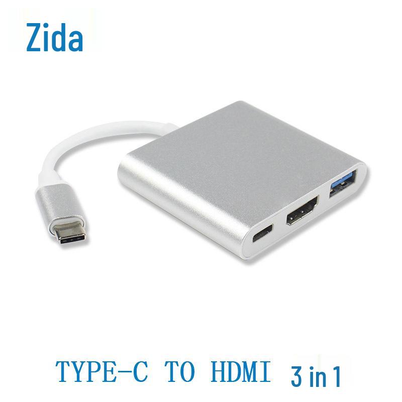 Конвертер USB-C в HDMI 4K для Switch - Адаптер три-в-одном