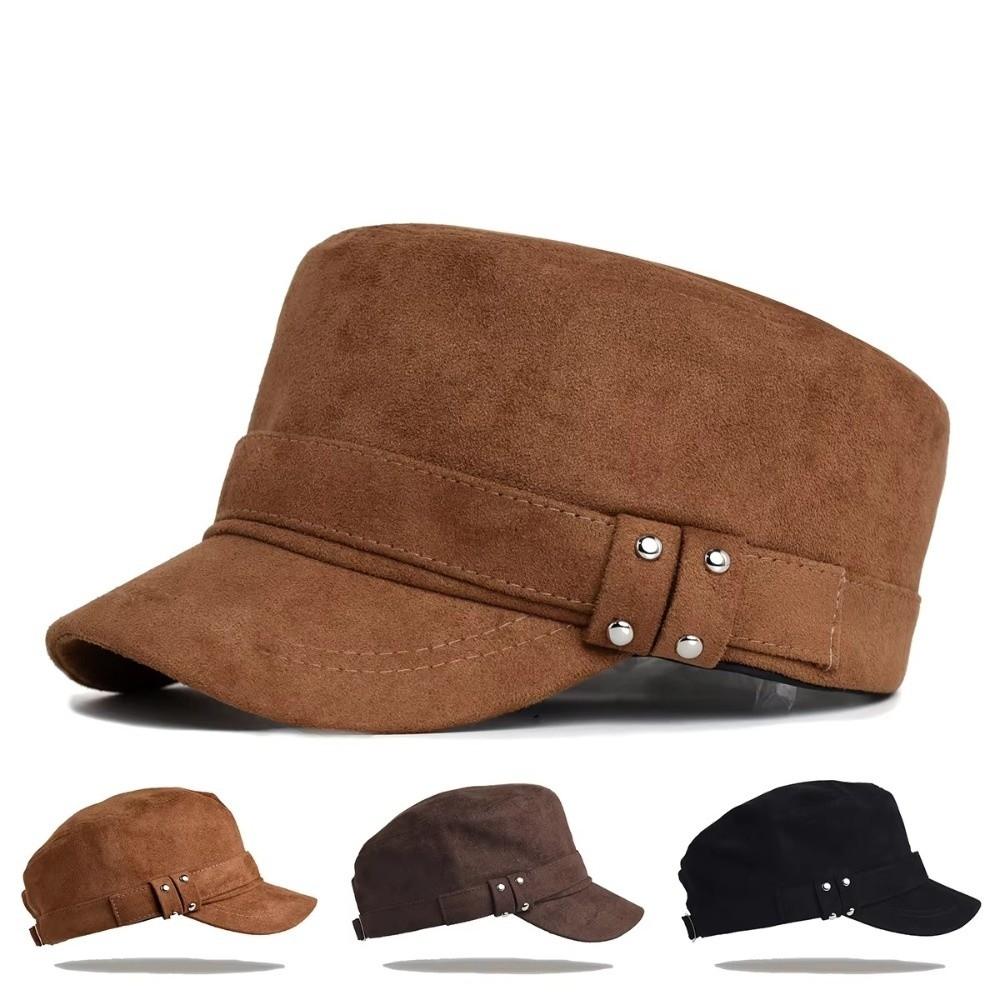 Retro Baseball Cap Solid Color Newsboy Cap Korean Style Rivet cap for Women