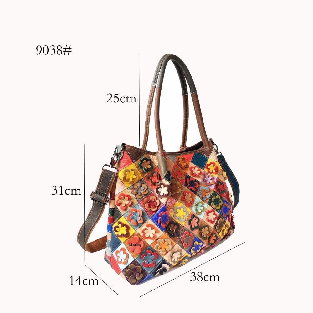 Винтажная женская сумка кроссбоди из натуральной кожи с цветочным принтом – ромбовидный узор, универсальная и повседневная