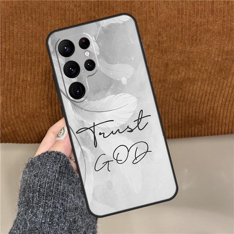 Bible Verse Faith Jesus cross Phone Case For Samsung Galaxy S25 Ultra S9 S10 S20 S21 S22 Plus S24 FE S23 Ultra Back Cover