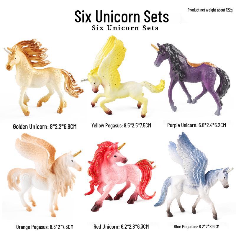 European Pegasus & Unicorn Figurine - Mythical Magic Creature Model