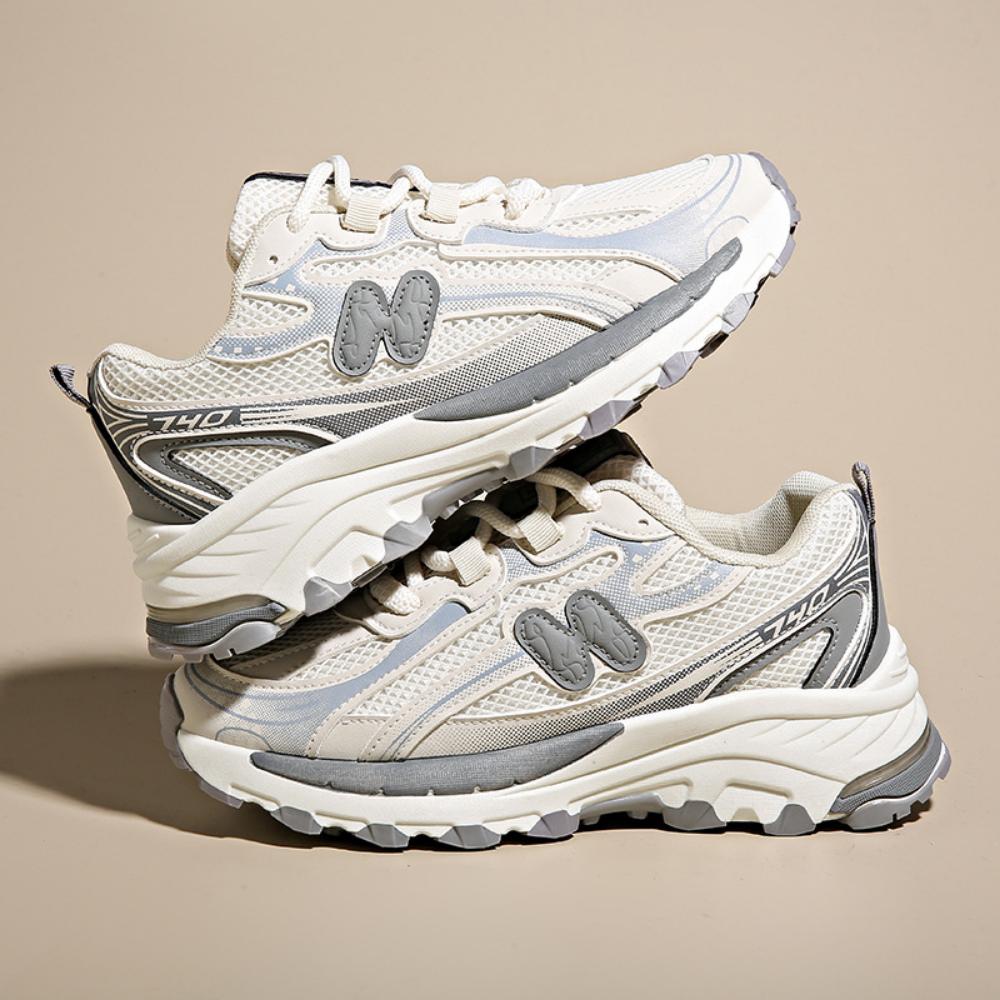 Повседневная обувь на шнуровке в тон цвета Дышащие кроссовки для бега Женские спортивные универсальные туфли для папы