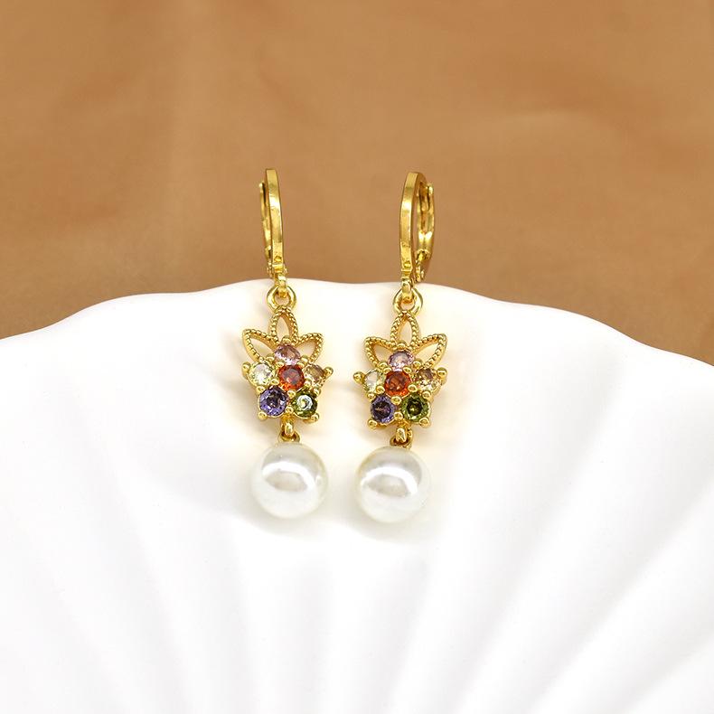 Fashionable Exaggerated Pearl Tassel Earrings For Women Elegant Versatile Face Slimming Drop Earrings Jewelry