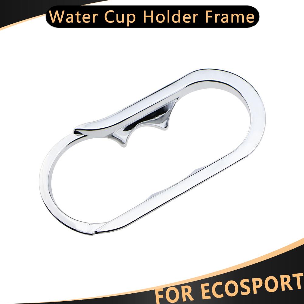Хромированный автомобильный держатель для чашки воды из АБС-пластика, декоративная рамка, наклейка, отделка блестками для Ford Ecosport 2013-2017, салон с левым рулем