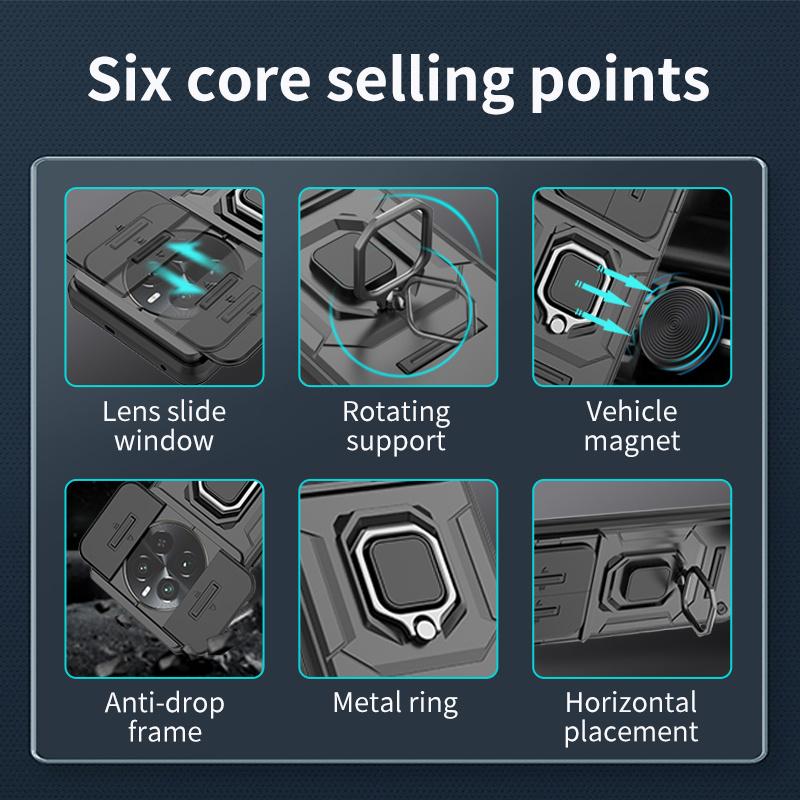 Armor Shockproof Case For Realme 13 12 Pro Plus 12 Pro+ Protective Cover Ring Magnetic Holder Coque Fundas Capa