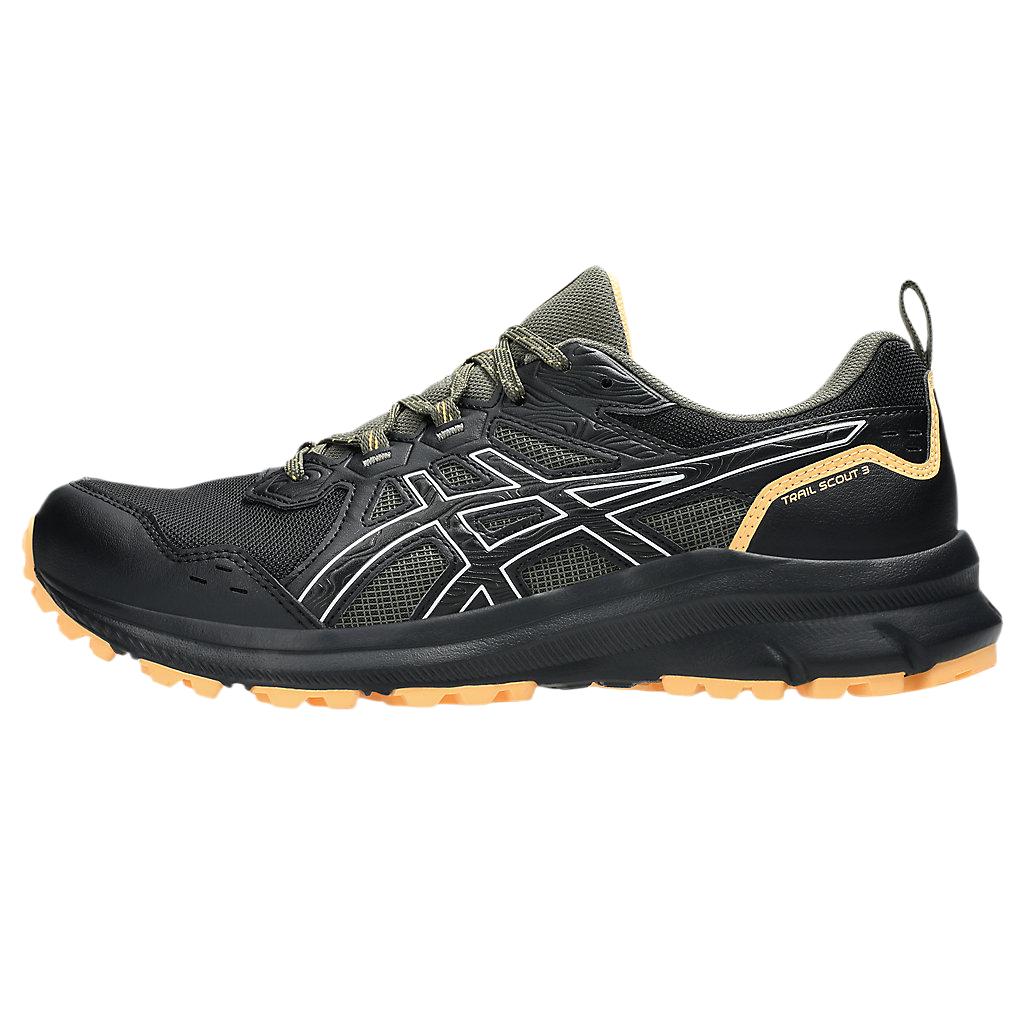 Asics Trail Scout 3 Comfortable Versatile Simple Fashion Low-Top Running Shoes Men Sneaker Black 1011B700-006