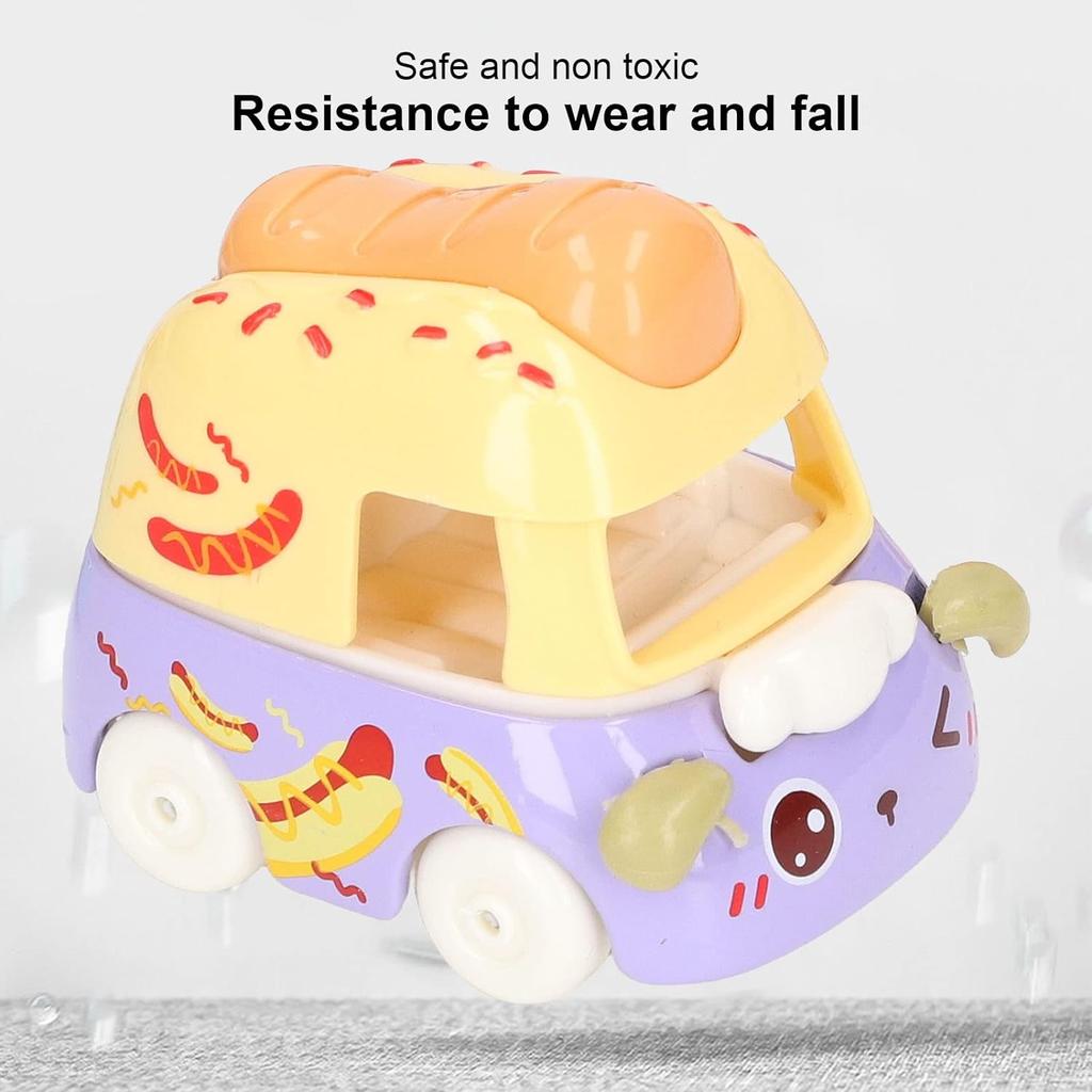 4 шт., автомобили из сплава для быстрого питания, десерт, мультяшная еда, металлические автомобили, детские игрушечные украшения, подарки на Хэллоуин и Рождество для мальчиков и девочек