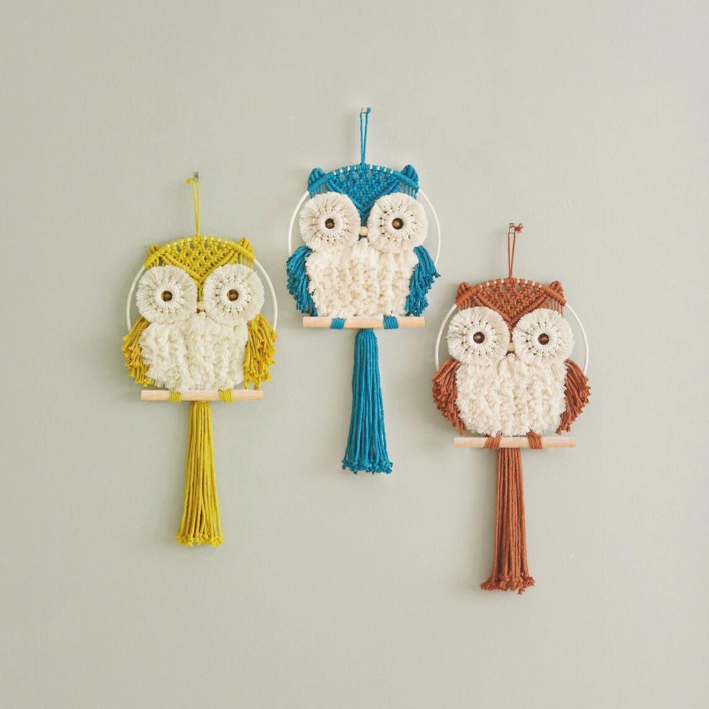 1 шт. Креативный домашний настенный декор Гобелен Настенный декор Ручной работы Гобелен с совой Подходит для подарков друзьям и семье