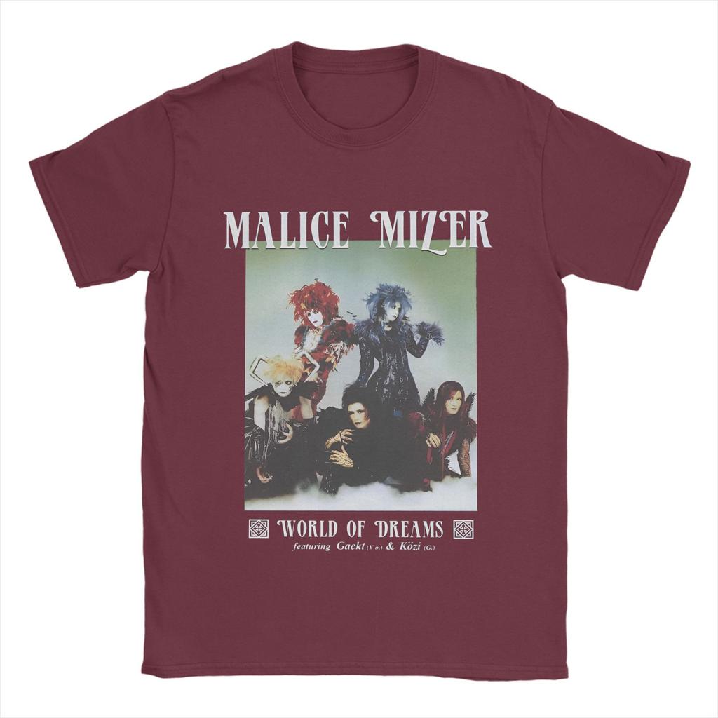 Malice Mizer Мужская футболка Японская рок-группа Crazy Tees Футболка с коротким рукавом и круглым вырезом 100% хлопок Идея подарка Одежда