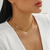JMXD- "Cold Wind Metal Chain Necklace, Women's Personalized Multi-layer Box Chain, Retro Design Fashion Jewelry, Elegant Neck Decoration"