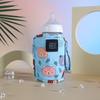 Three-Level Temperature Control USB Cartoon Bottle Warmer: Portable, Constant Temperature Milk Warmer Sleeve for Baby and Infant Home or Outdoor Use.