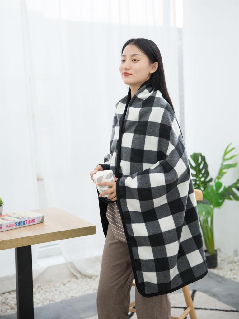 Фланелевое одеяло, офисное одеяло, шаль, одеяло, одеяло для дивана, одеяло, клетчатая шаль, утолщенная накидка