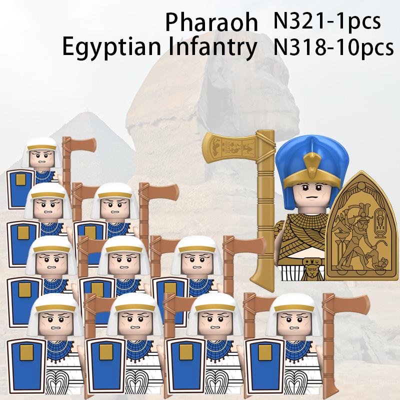 11 шт. средневековый тевтонский рыцарь строительный блок древний египетский солдат фигурка военный замок оружие аксессуары кирпичи игрушка детский подарок N321