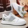Модные мужские белые кроссовки модные на шнуровке легкие вулканизированные туфли мужские повседневные туфли на платформе обувь в корейском стиле мужская обувь zapatillas