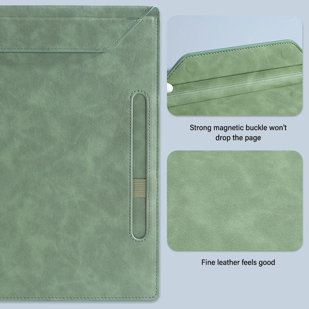 One-Handed Writing A4 File Folder Leather Document Filing Organizer  Meeting Minutes