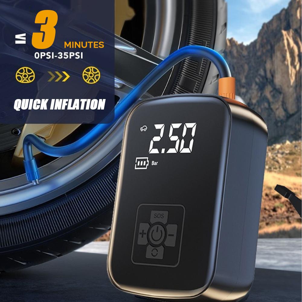 Портативный автомобильный воздушный насос Беспроводной Интеллектуальный Цифровой дисплей Машины для накачивания шин Автомобильные Воздушные компрессоры Электрические Машины для накачивания шин