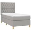 Maison Exclusive - Sommier à lattes de lit avec matelas Gris clair 80x200 cm Tissu