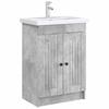 Under Sink Bathroom Cabinet Concrete Grey 56 x 37.5 x 81 cm