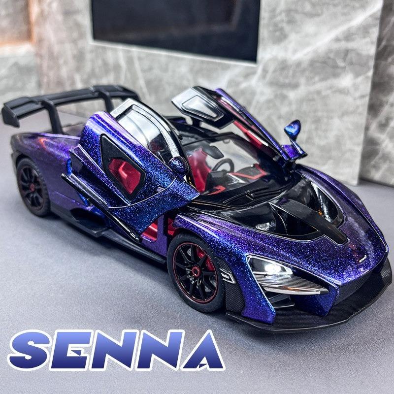 1:24 Senna Sports Car Alloy Model Toy Diecasts Metal Casting Sound and Light Car Toys Birthday Gift