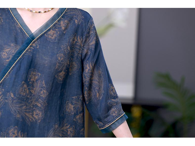 Женский летний костюм из рами 2025: Ретро костюм-двойка с широкими брюками и топом