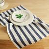 40X60Cm High Quality Blue White Plaid Striped Tea Towel Kitchen Towel Napkin Table Cloth Cotton Woven Fabric Dinning Decor