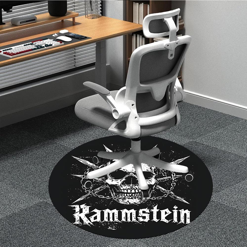 1 шт. Круглый ковер Rammstein Metal Death Office, Коврик для помещений, Подходит для офиса, спальни, гостиной, домашнего декора, Декор комнаты a0926107