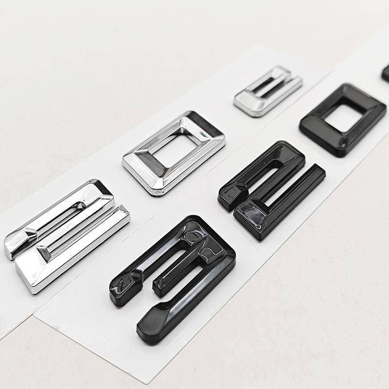 AAAOQ1 3D ABS Chrome Car Letters Logo 320e Rear Trunk Badge Emblem Sticker For BMW 3 Series EV 320e Auto Tail Marking Accessories