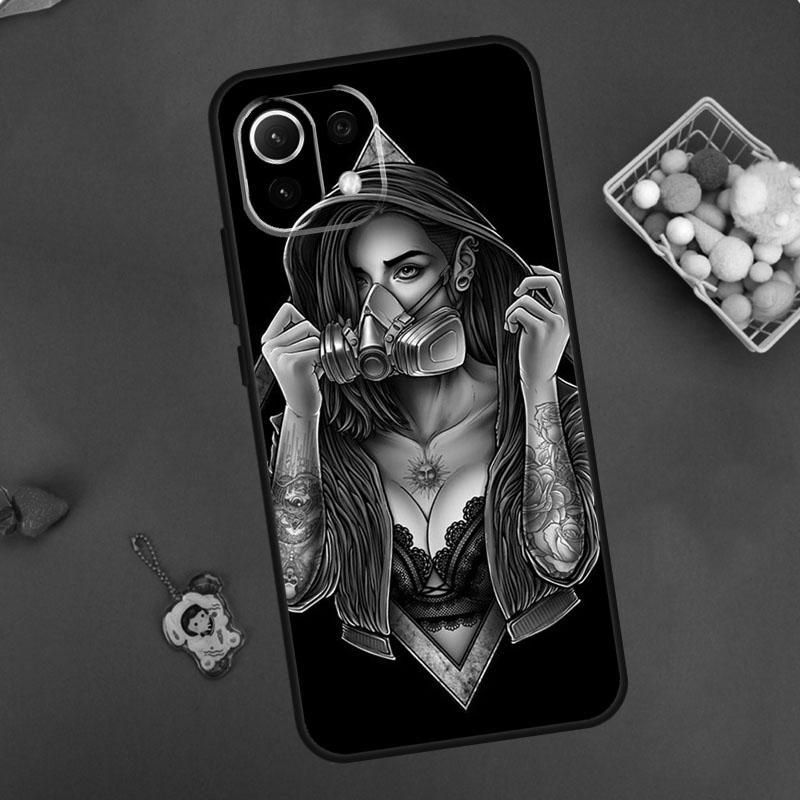 Sexy Tattoo Girl Case For Xiaomi 14T Pro 13T 11T 12T 13 14 15 Ultra POCO X7 Pro X3 X5 X6 F5 F6 M6 Pro Cover