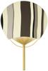 Веер Shikoku Uchiwa 28x41см, Унисекс, Ткань, В полоску, Серый,