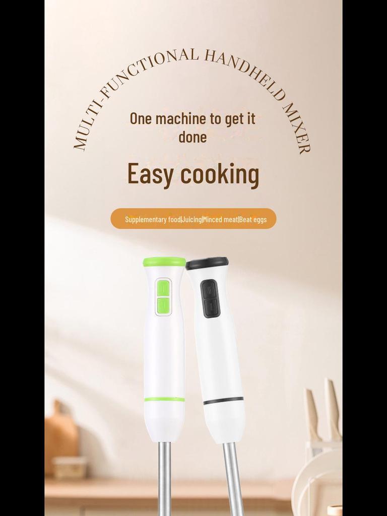 Household Handheld Multifunctional Cooking Stick for Baby Food, Egg, and Meat Mixing