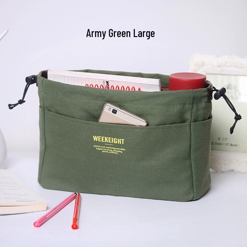 Kiss the Rain: Waterproof Canvas Makeup Bag - Practical & Portable Storage