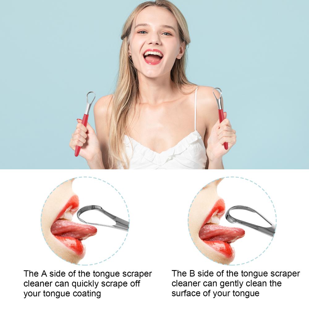 Здоровье взрослых Освежитель дыхания Очиститель языка Нержавеющая сталь Уход за полостью рта Скребок для языка