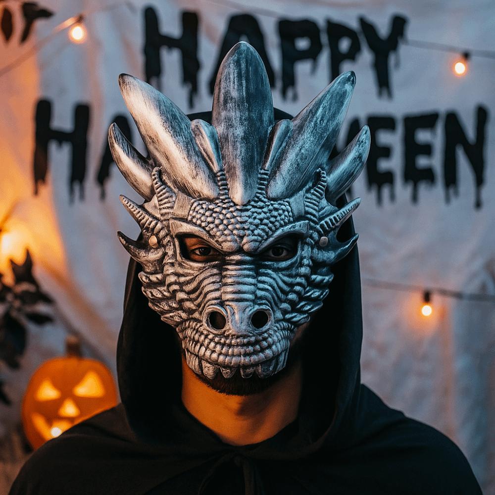 Animal Dragon Head Mask Plastic Masquerade Mask Creative Halloween Mask  Nightclub