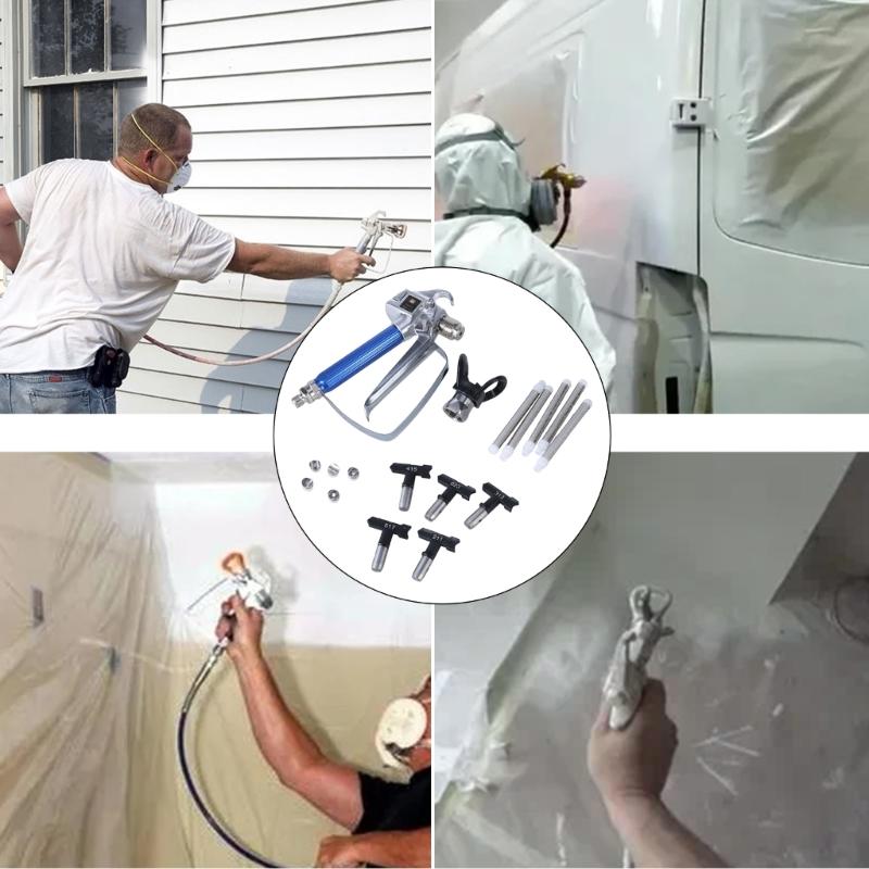 Безвоздушные краскораспылители Держатель сопла Краскораспылители с соплом и защитой наконечника Распылитель для красок глазурей консерванта для дерева